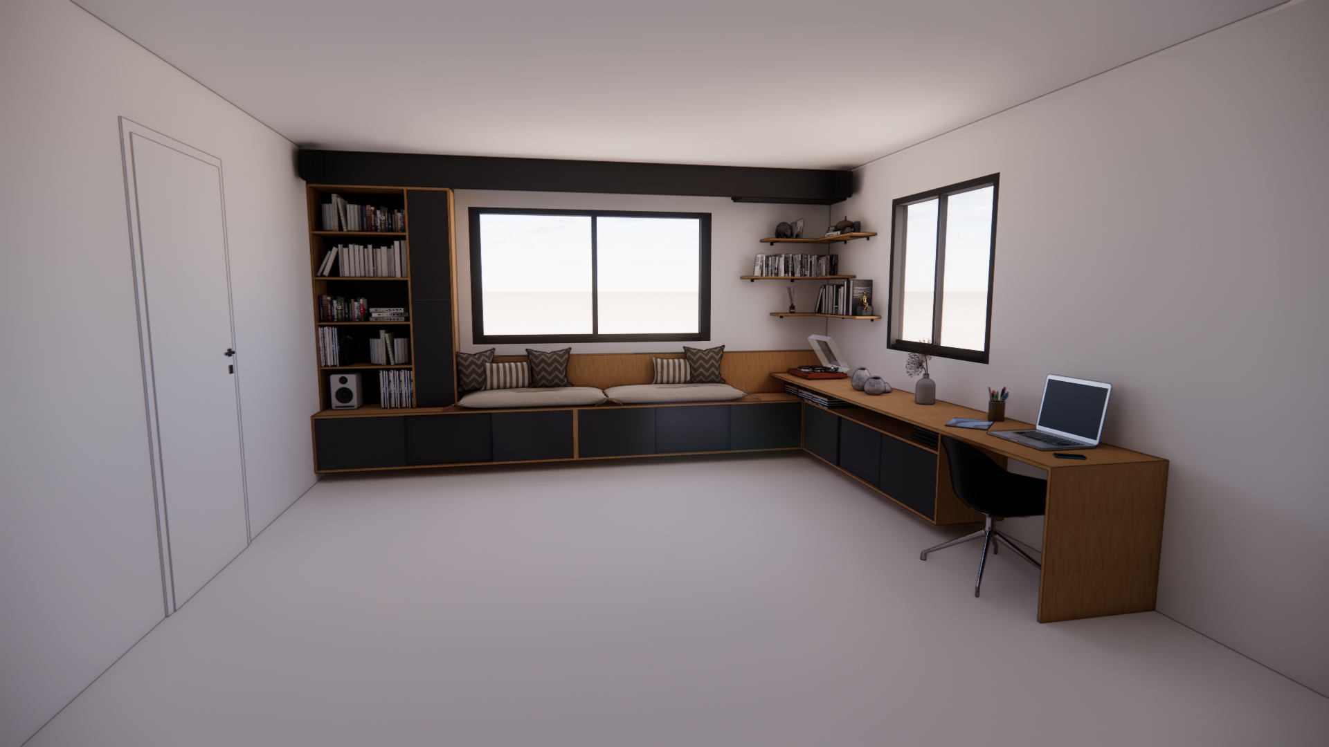 Meuble télé - Ecran fermé